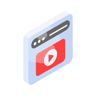 Web sitesi pazarlama, video pazarlama vektör tasarımının bu güzel ve şaşırtıcı simgesini yakalayın