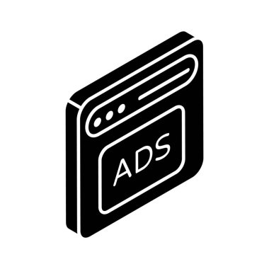 Premium kullanımına hazır, modern tarzda web sitesi pazarlamanın izometrik bir simgesi