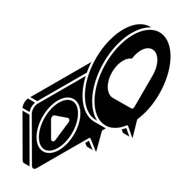 Video iletisi, görüntülü konuşma izometrik simgesi modayı takip eder