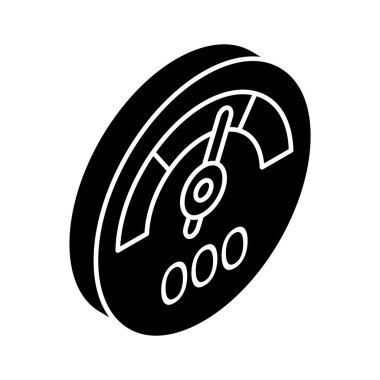 Bu dikkatlice hazırlanmış hız göstergesi vektörünü modern ve düzenlenebilir biçiminde, hız göstergesinde yakalayın