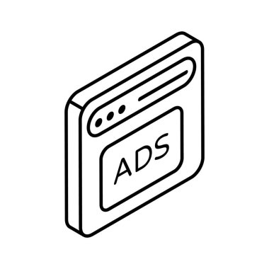 Premium kullanımına hazır, modern tarzda web sitesi pazarlamanın izometrik bir simgesi