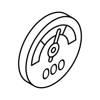 Bu dikkatlice hazırlanmış hız göstergesi vektörünü modern ve düzenlenebilir biçiminde, hız göstergesinde yakalayın