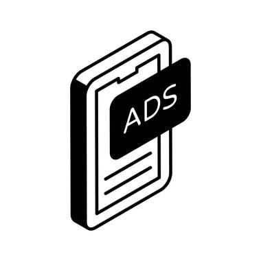 Mobil pazarlamanın bu inanılmaz izometrik ikonuna, mobil reklamların vektör tasarımına el atın.