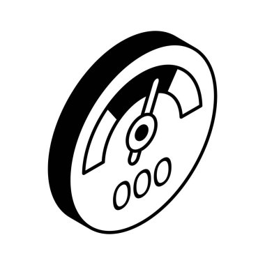 Bu dikkatlice hazırlanmış hız göstergesi vektörünü modern ve düzenlenebilir biçiminde, hız göstergesinde yakalayın