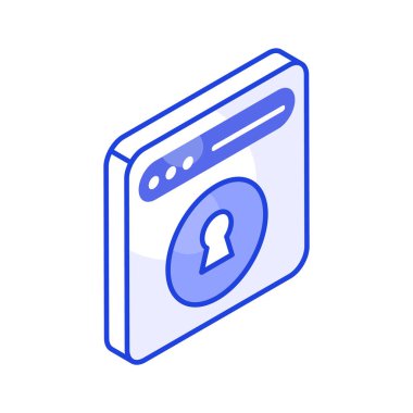 Moda izometrik tarzda web sitesi güvenliğinin şaşırtıcı bir vektörü