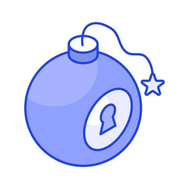 Moda tarzında benzersiz bir siber bomba ikonu