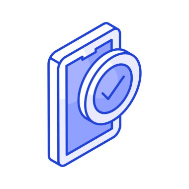 Mobil güvenliğin vektör tasarımında doğrulama imzası