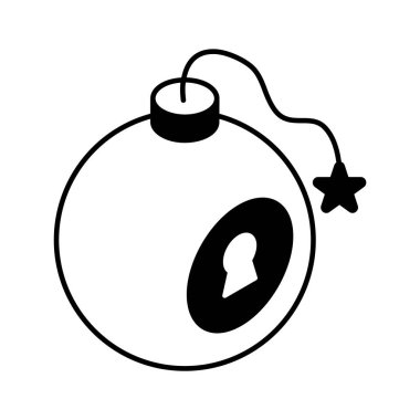 Moda tarzında benzersiz bir siber bomba ikonu