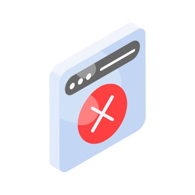 Bloke edilmiş web sitesinin konsept simgesini gösteren web sitesi ile çapraz imza