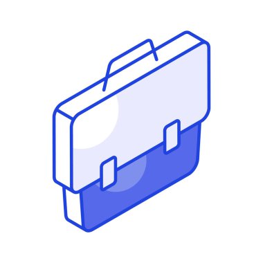 İş portföyü vektör tasarımı, düzenlenebilir tarzda inanılmaz bir iş çantası simgesi