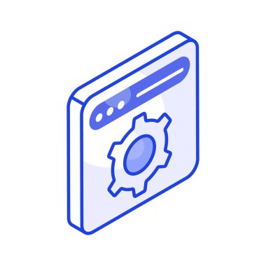 Web geliştirme web sitesi yapılandırma ikonunun bu güzel dizayn edilmiş izometrik vektörünü ele geçirin.