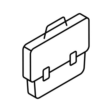 İş portföyü vektör tasarımı, düzenlenebilir tarzda inanılmaz bir iş çantası simgesi