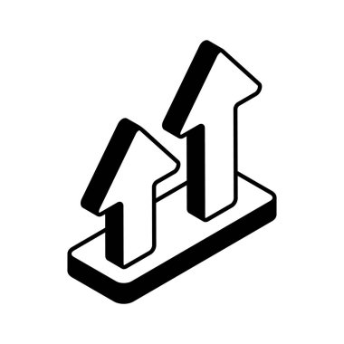 İş analizinin vektör tasarımını gösteren büyüme grafiği