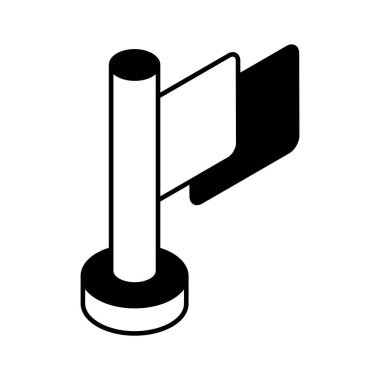 Bu özenle dizayn edilmiş bayrak, başarı bayrağı tasarımı ikonunu tut