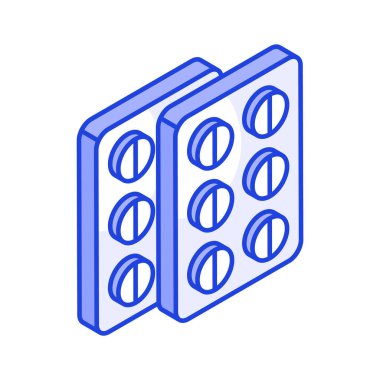 Tabletlerin bu yaratıcı, izometrik simgesini modern tarzda indir