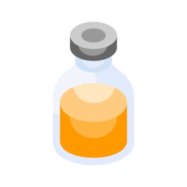 Sağlıklı şurup, modern tarzda şerbet şişesinin vektörü.