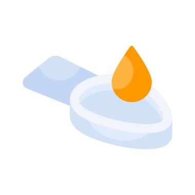 İlaç kaşığının izometrik ikonlu çay kaşığı, ölçüm kaşığı.