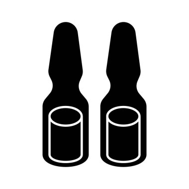 Modern tarzda ampullerin iyi tasarlanmış izometrik simgesi