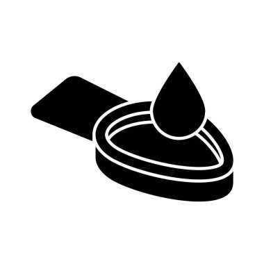 İlaç kaşığının izometrik ikonlu çay kaşığı, ölçüm kaşığı.