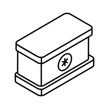 Hastane resepsiyon tablosu tasarımı izometrik biçimdedir