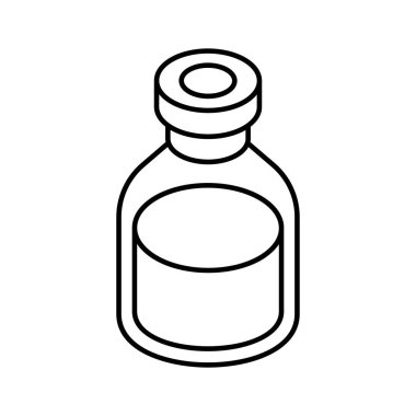 Sağlıklı şurup, modern tarzda şerbet şişesinin vektörü.