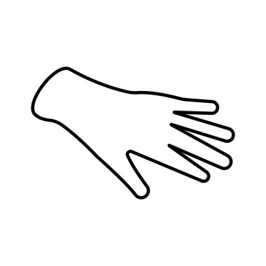 Tıbbî eldivenlerin modaya uygun olarak iyi tasarlanmış izometrik simgesi