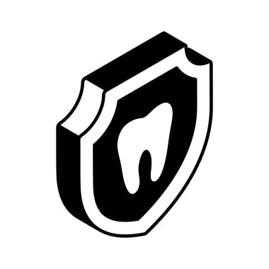 Diş koruması, tıbbi ağız bakımı, diş sigortası izometrik vektörü