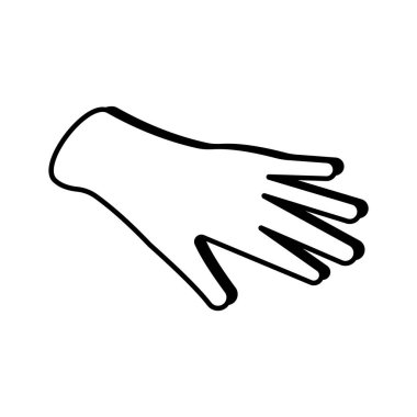 Tıbbî eldivenlerin modaya uygun olarak iyi tasarlanmış izometrik simgesi