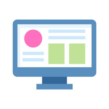 Web sitesi Arayüzü 'nün bu benzersiz simgesine modern düz stilde bir göz atın