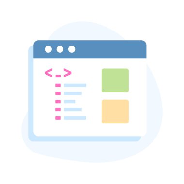 Moda biçimi ve premium vektörde web geliştirme simgesi