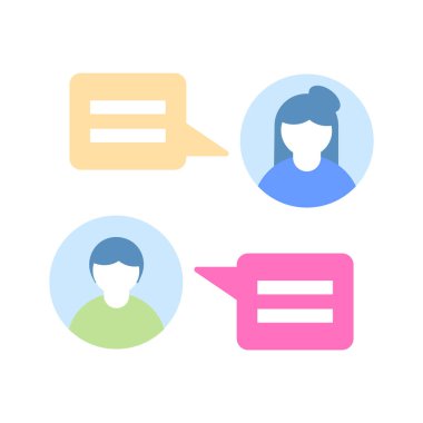 Çekme sohbet balonu iletişim vektörü kavramını gösterir, diyalog simgesi