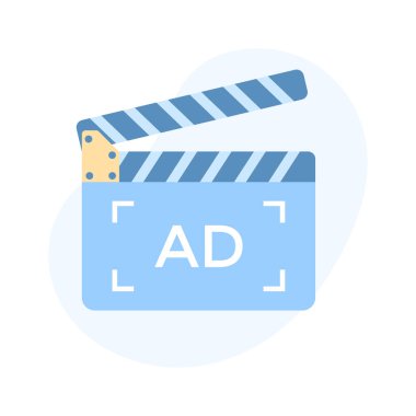 Reklam çekimlerinin bu inanılmaz ikonuna bir bakın, film alkışlayıcı vektör tasarımı