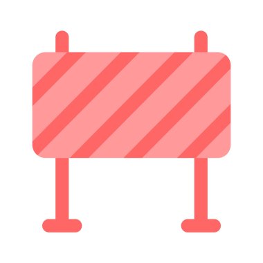 Yol bariyerinin inanılmaz bir simgesi, barikat vektör tasarımı