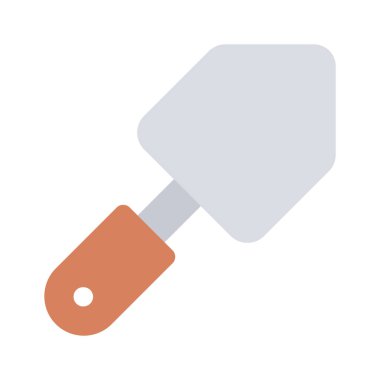 Trowel vektör tasarımı beyaz arkaplanda izole edildi