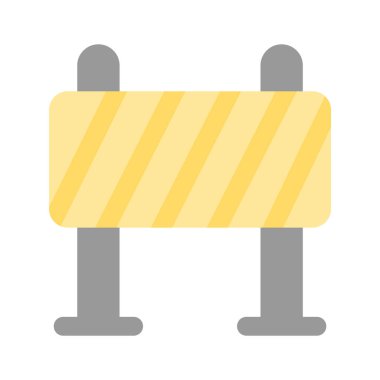 İnşaat bariyerinin inanılmaz bir simgesi, barikat vektör tasarımı