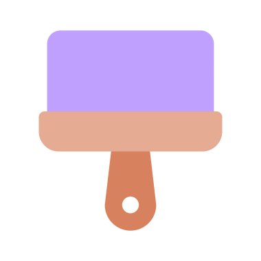 Boya fırçasının el yapımı modern vektörü, özelleştirilebilir simge