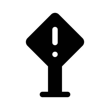 Beyaz arkaplanda izole edilmiş uyarı panosu vektör tasarımının moda simgesi