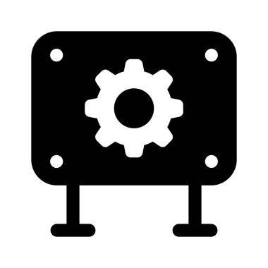 Yapı panosunun eşsiz bir simgesi, düzenlenebilir ayarlama vektörü