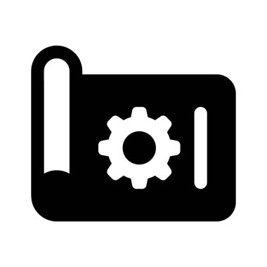 Proje Yönetimi vektör tasarımının moda simgesi beyaz arkaplanda izole edildi