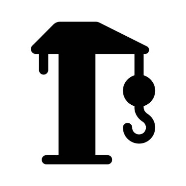 İnşaat vincinin iyi tasarlanmış bir simgesi, vinç prim kullanımı için bağlanıyor