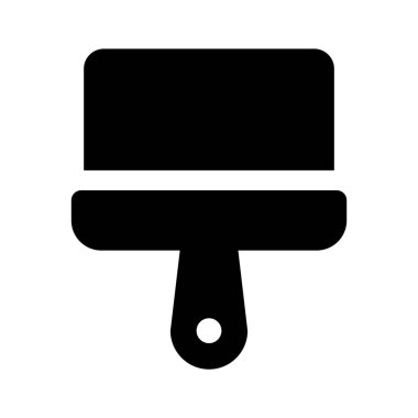 Boya fırçasının el yapımı modern vektörü, özelleştirilebilir simge