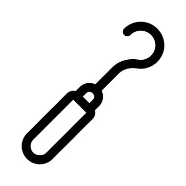 Kanca simgesi kaldırılıyor. Moda biçim vektör tasarımı