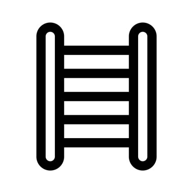 Merdiven ve merdiven taşıyıcısının güzel tasarlanmış moda simgesi