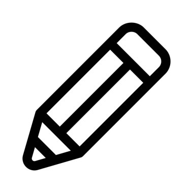 Beyaz arkaplanda izole edilmiş kalem vektörü simgesi