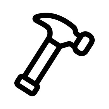 Çekiç Simgesi beyaz arkaplanda izole edildi