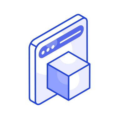 3D modellemenin bu güzel tasarım izometrik simgesini yakala