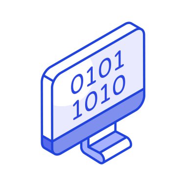 Moda biçiminde ikili kodlamanın izometrik simgesi