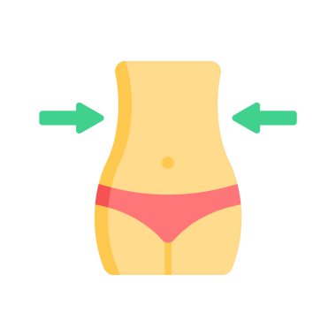 Oklu çan, ince aşağı konsept ikonu, ince bel, kilo kaybı, ince vücut tasarımı