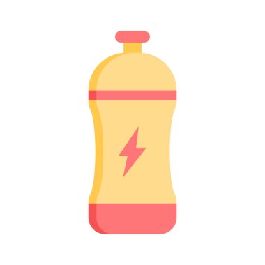 Protein karışımı, enerji içeceğinin düz stil simgesi, özelleştirilebilir vektör