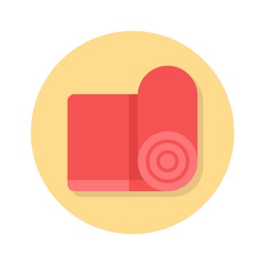 Aerobik katlanmış paspas, modaya uygun yoga minderinin düz stil simgesi